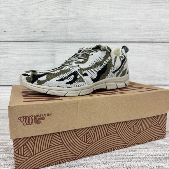 Woolloomooloo Men's Fraser ll Merino Wool Camo Slip On Sneakers Size 8-8.5 - Picture 1 of 12